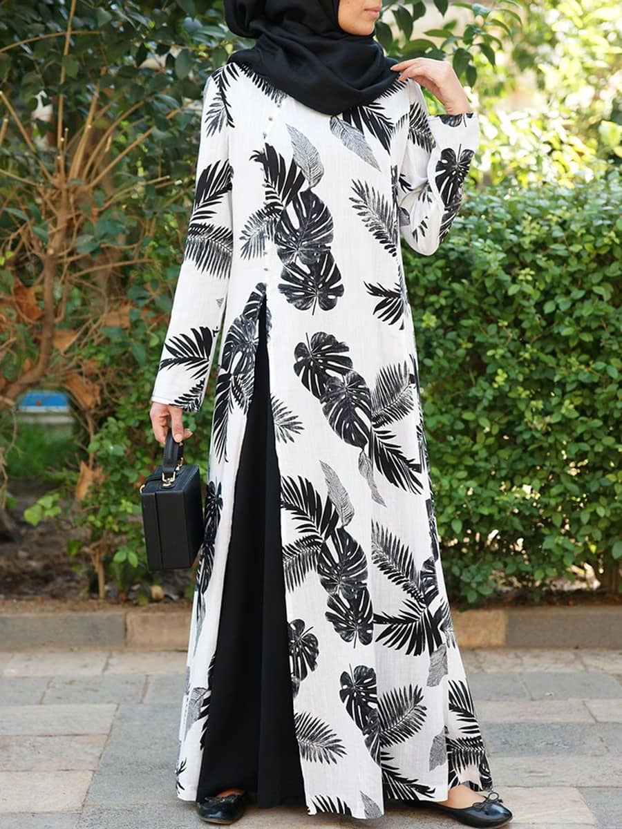 Abaya Motif Daun